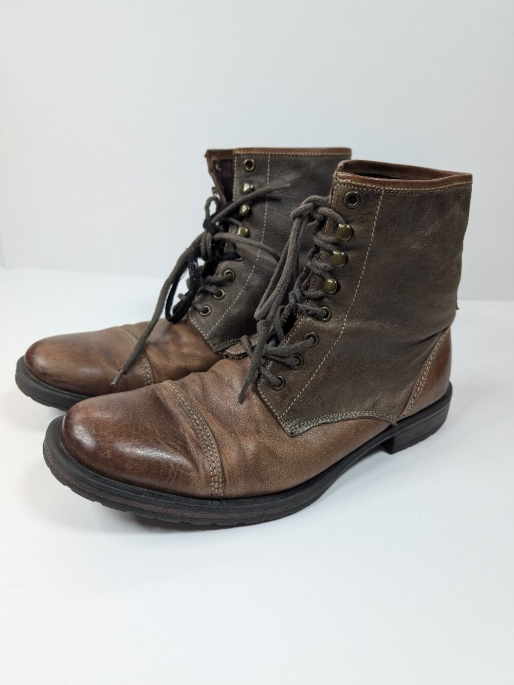 Men's Aston Grey Collection Redwood Genuine Leather Lace Boots 1006868 Size 10